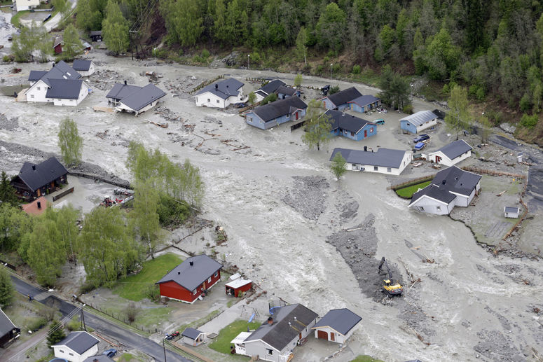 Flom in Kvam. Photo Håkon Mosvold Larsen, NTB